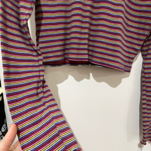 SOLD🚨 Couture Striped Crop Top (M) - Picture 5 of 7